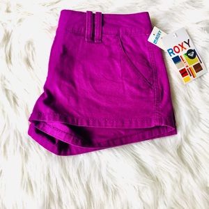 {Roxy} NWT Violet Chino Shorts